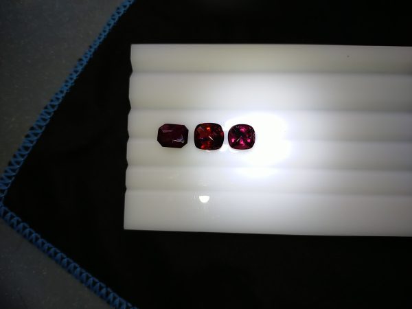3 Unheated Tourmaline - Cushion - 5.25 ct - COR authenticated