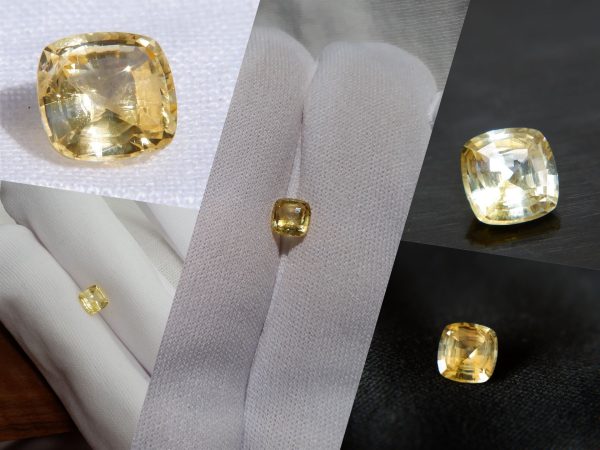 Vivid Yellow Handcrafted Sapphire - Cushion - 1.06 ct - COR authenticated