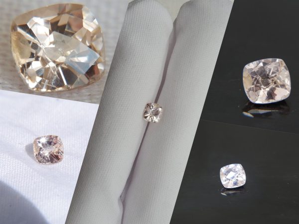 Pastel Pink-Orange Premium Sapphire - Cushion - 1.10 ct - COR authenticated