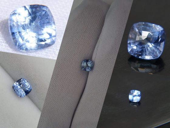 Vivid Sky-Blue Premium Sapphire - Cushion - 0.93 ct - COR authenticated