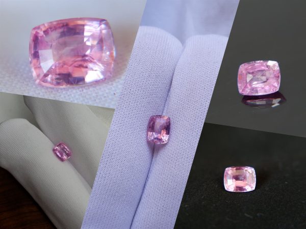 Pastel Padparadscha-Like Premium Sapphire - Rectangular - 1.634 ct - AGL certified