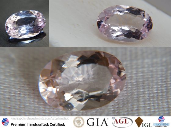 Rose Pink Beryl - Oval - 2.35 ct - COR authenticated