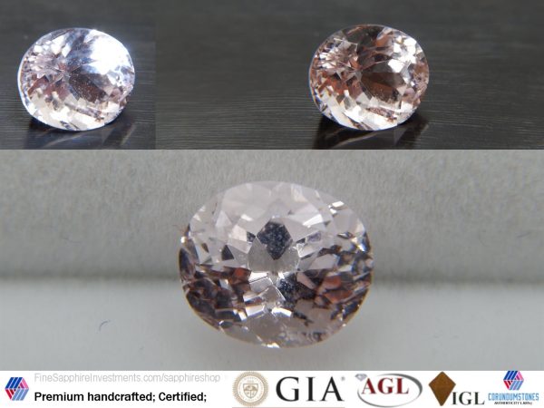 Rose Pink Beryl - Round - 1.55 ct - COR authenticated